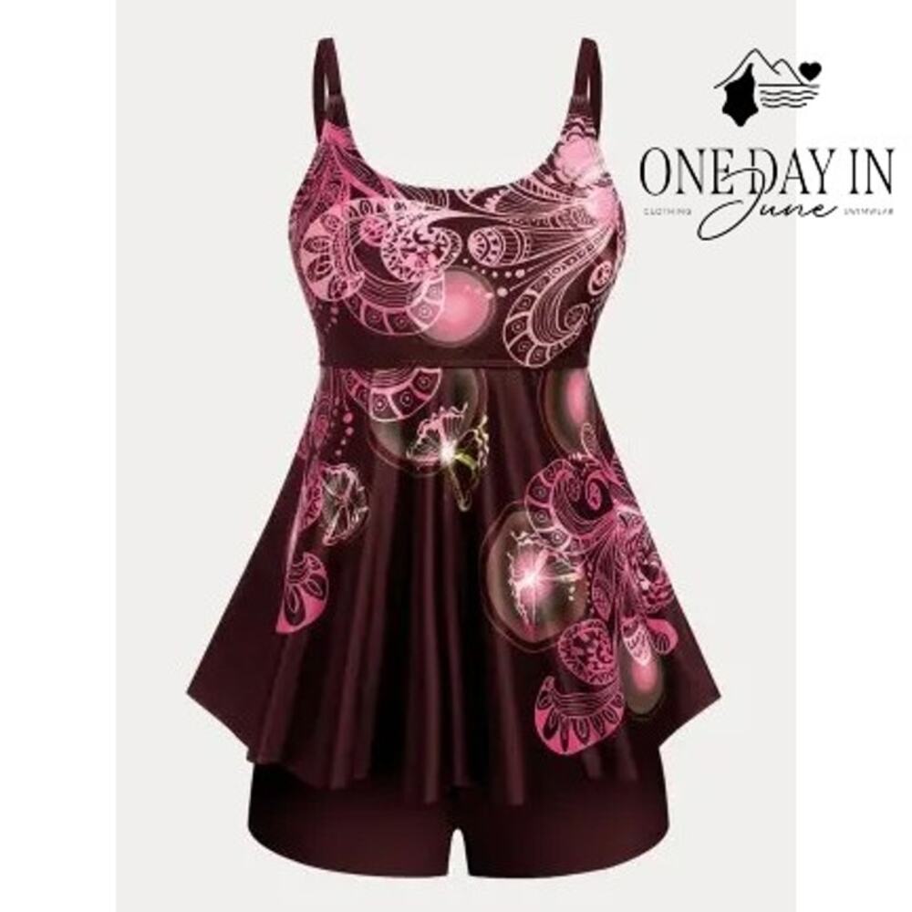 Charmo Boyshort Tankini Swimsuit Size 2X